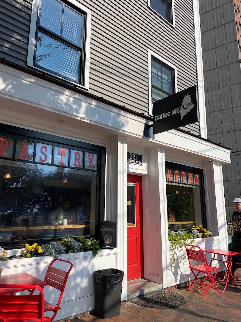 Storefront of Coffee ME Up, specialty coffee shop in Portland