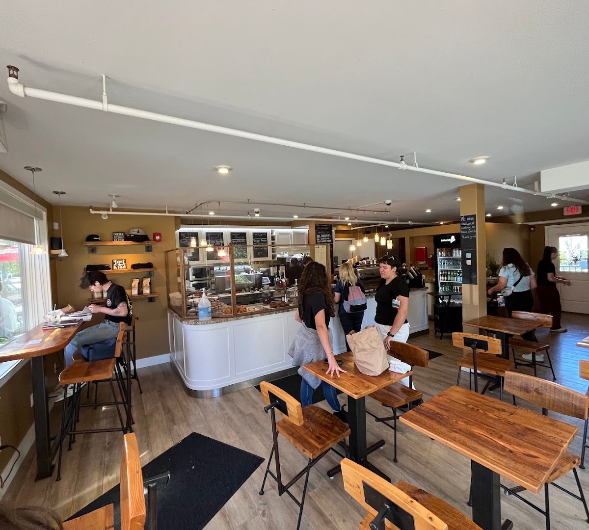 Interior of Coffee ME Up, specialty coffee shop in Portland