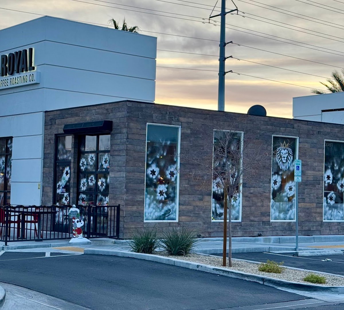 Storefront of Royal Coffee Roasting, specialty coffee shop in Las Vegas