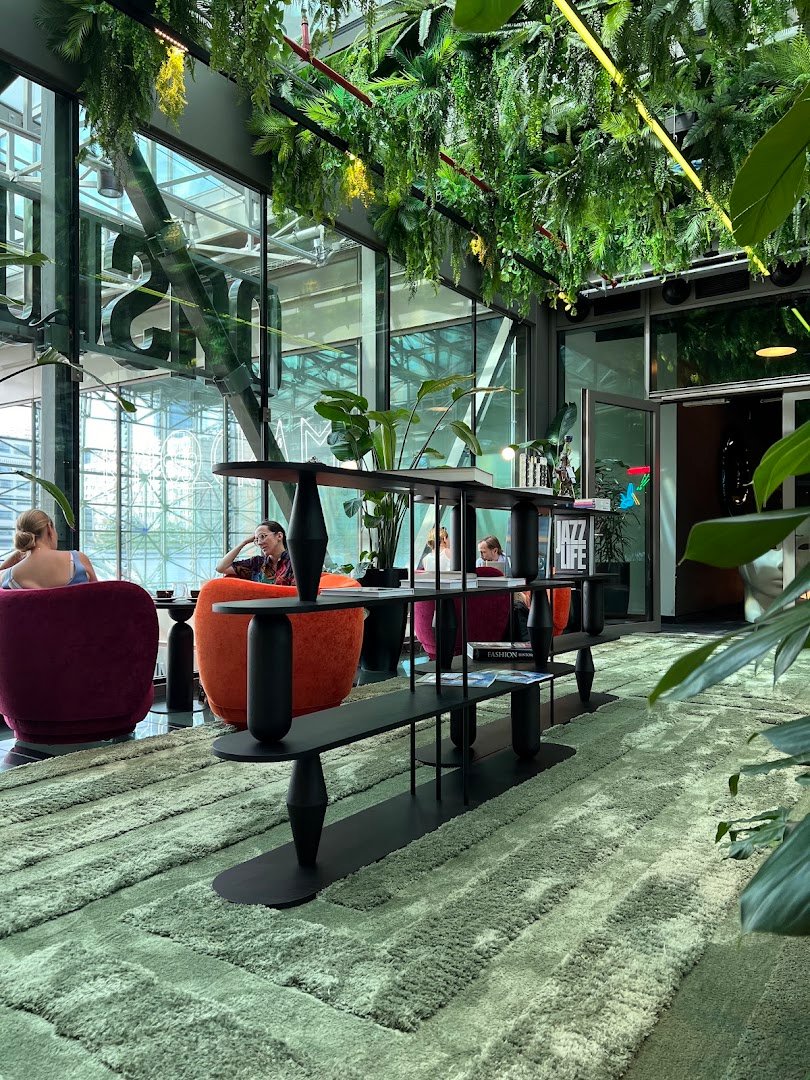 Interior of Coffeedesk Kawiarnia Answear Concept Store, specialty coffee shop in Warsaw