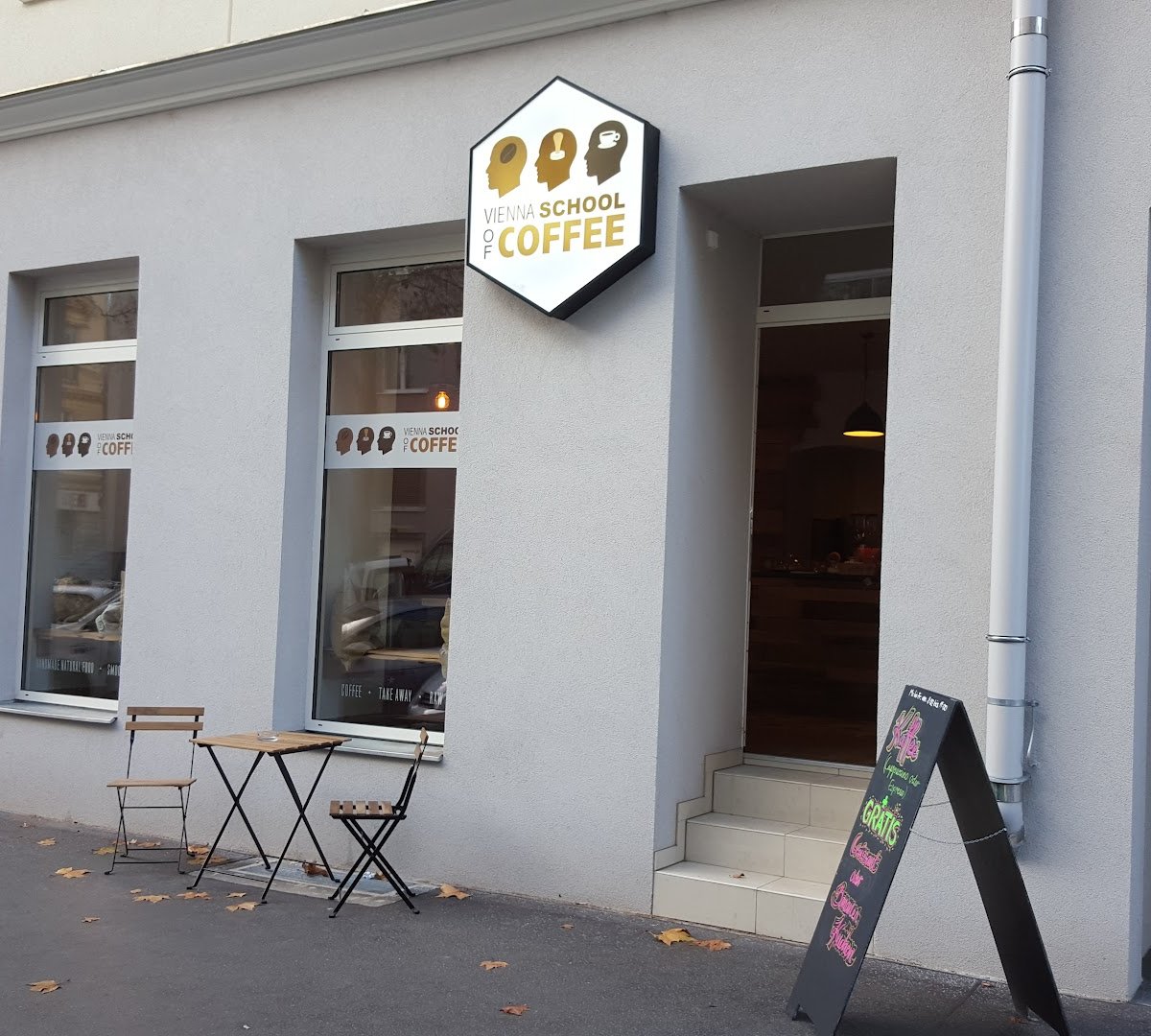 Storefront of Coffee Break, specialty coffee shop in Vienna
