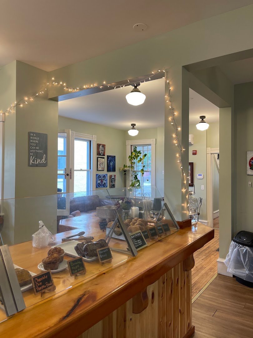 Interior of Jenna's Coffee House - Two Sons Bakehouse, specialty coffee shop in Stowe