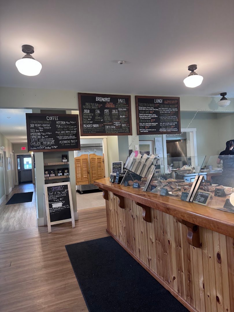 Interior of Jenna's Coffee House - Two Sons Bakehouse, specialty coffee shop in Stowe