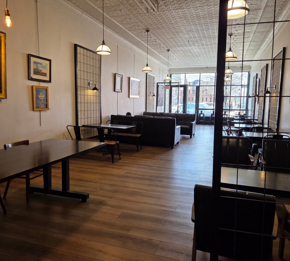 Interior of Noble Coffee & Tea Company, specialty coffee shop in Indianapolis