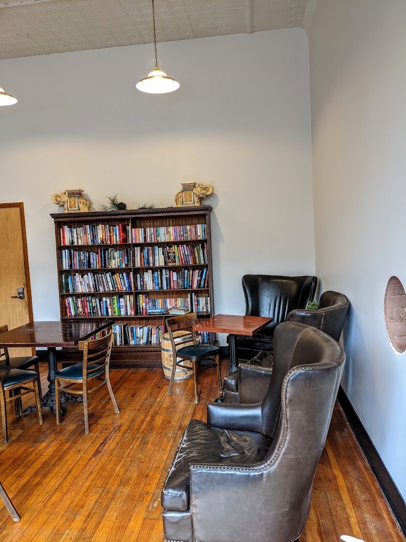 Interior of Noble Coffee & Tea Company, specialty coffee shop in Indianapolis