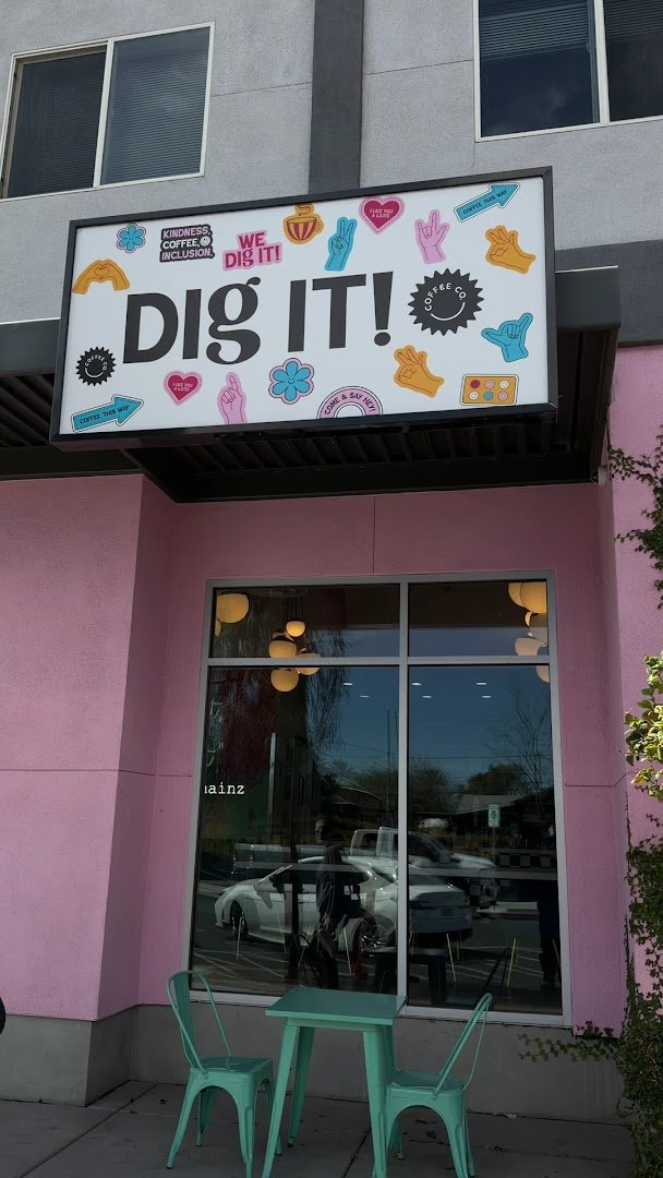 Storefront of Dig It! Coffee Co., specialty coffee shop in Las Vegas