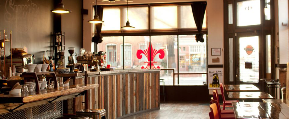 Interior of Sump Coffee, specialty coffee shop in St. Louis