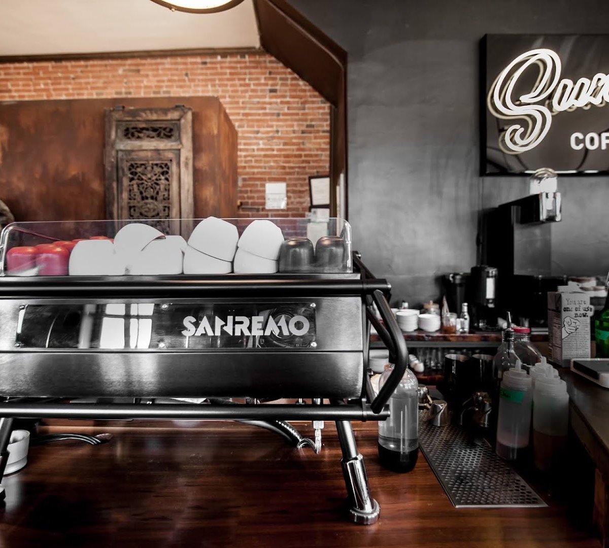 Interior of Sump Coffee, specialty coffee shop in St. Louis