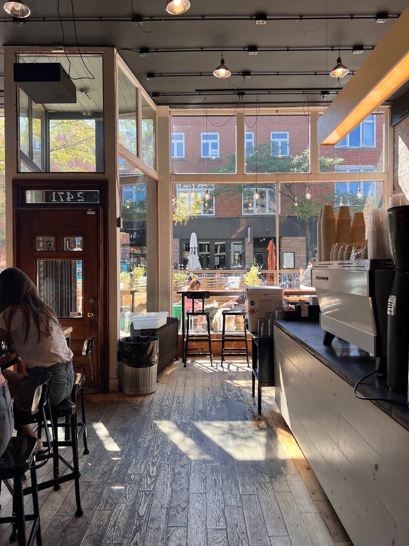 Interior of September Cafe, specialty coffee shop in Montreal