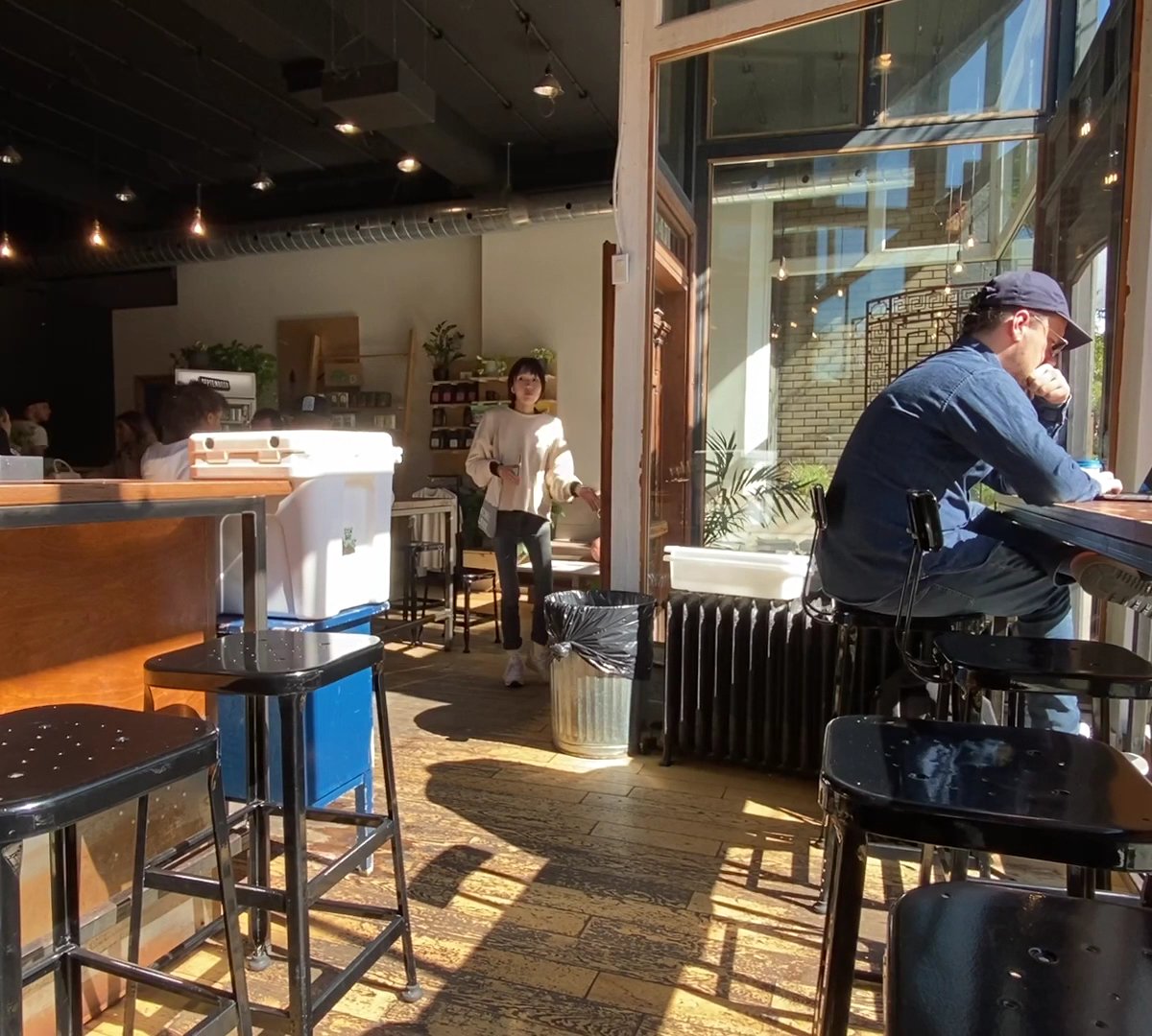 Interior of September Cafe, specialty coffee shop in Montreal