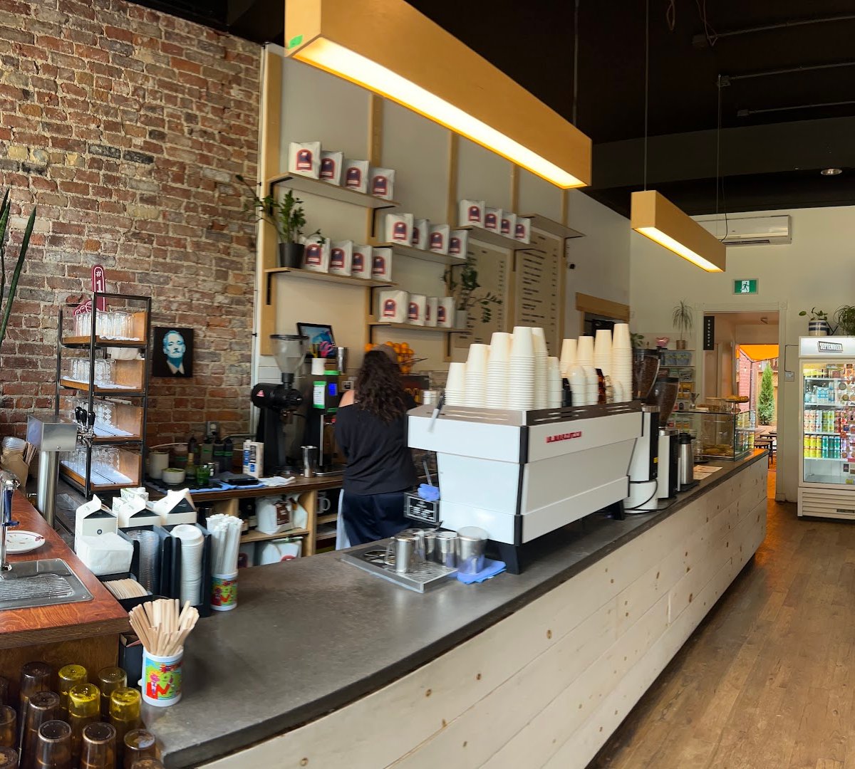 Interior of September Cafe, specialty coffee shop in Montreal