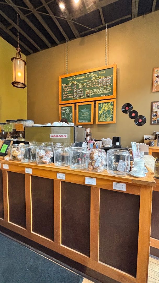 Interior of Sunergos Coffee, specialty coffee shop in Louisville
