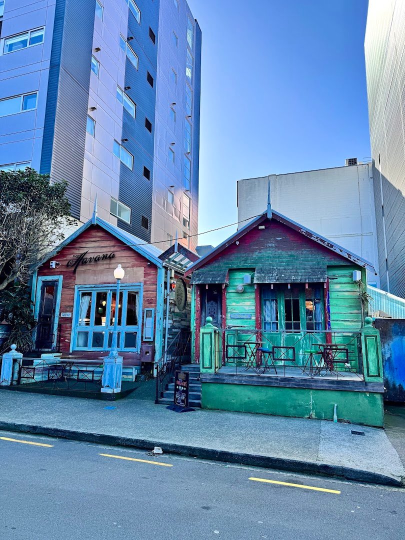 Storefront of Fidel's Cafe, specialty coffee shop in Wellington
