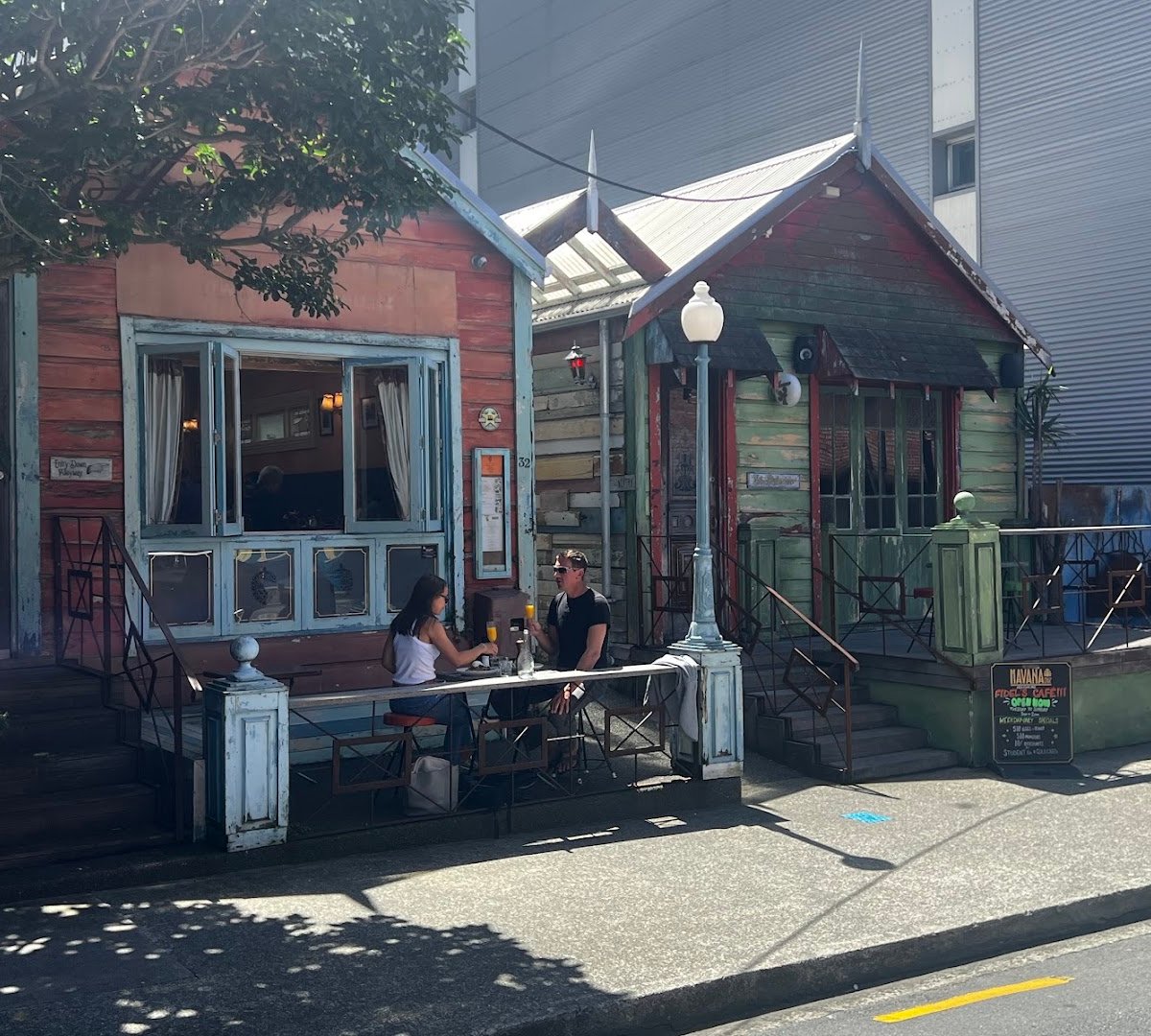 Storefront of Fidel's Cafe, specialty coffee shop in Wellington