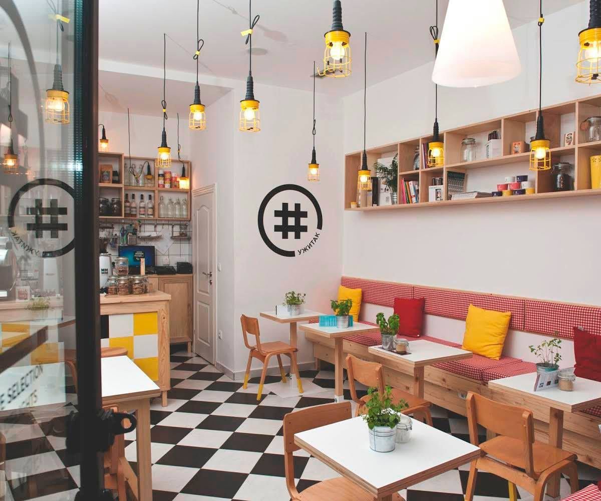 Interior of Uzitak Coffee Selection & Delights, specialty coffee shop in Belgrade