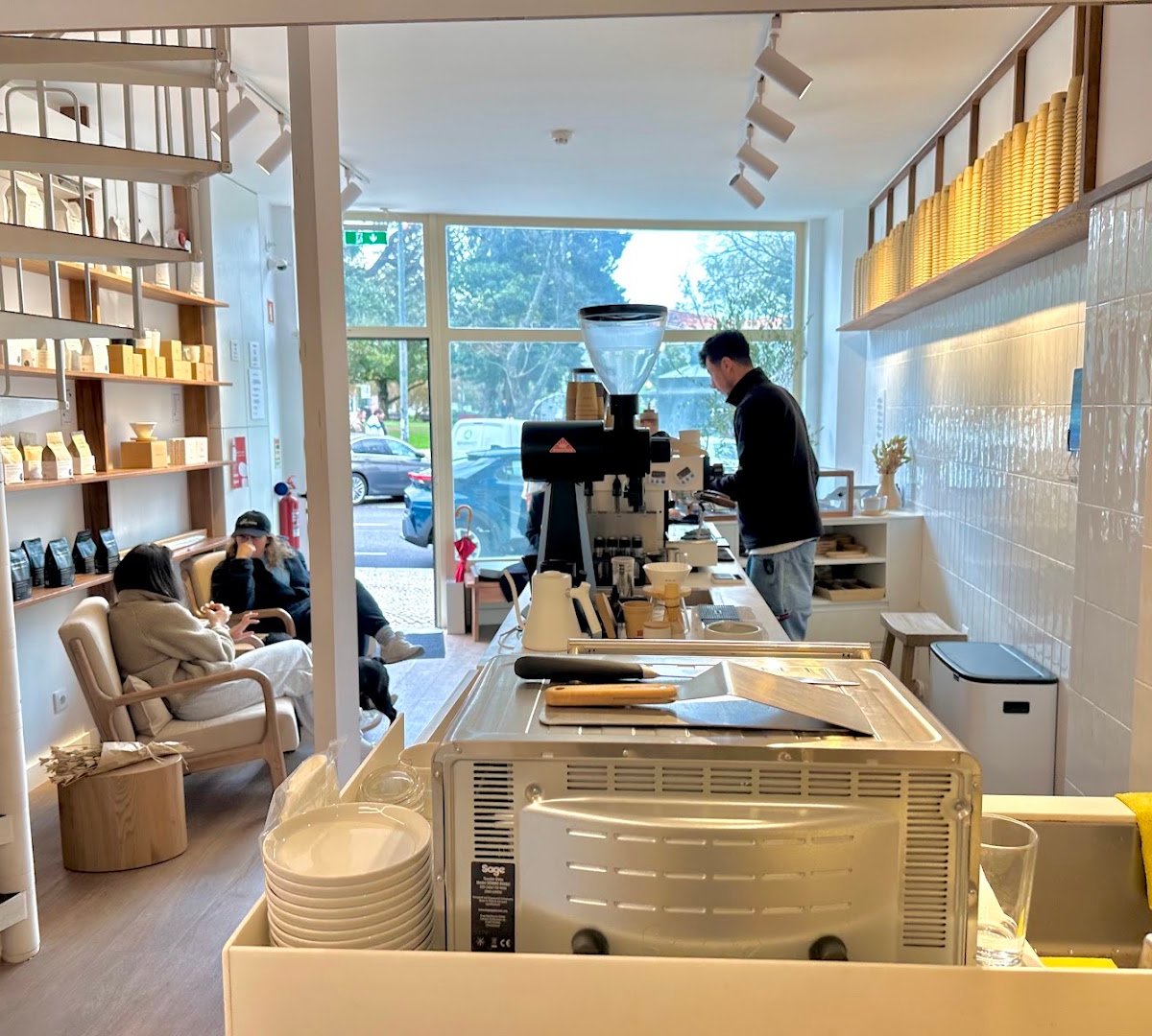 Interior of The Coffee, specialty coffee shop in Lisbon