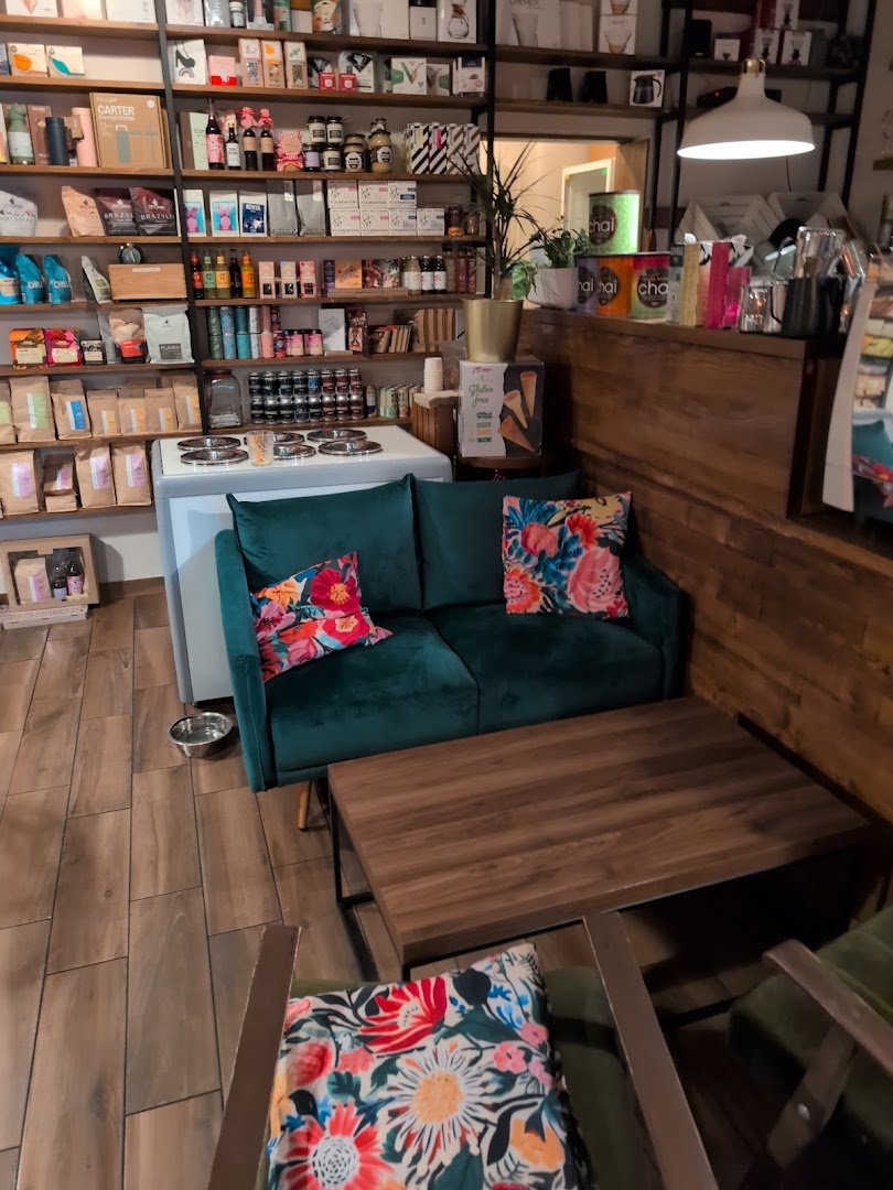 Interior of Frykasy Rarytasy, specialty coffee shop in Warsaw
