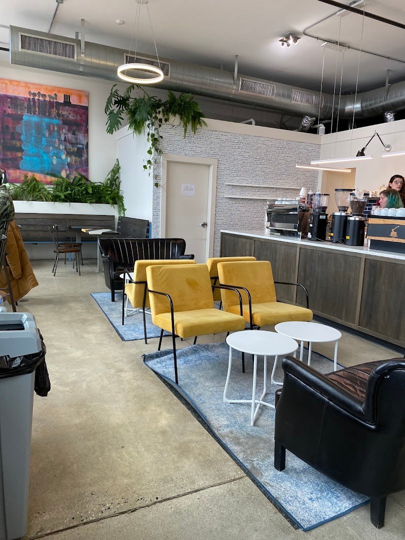 Interior of Speckled Ax, specialty coffee shop in Portland