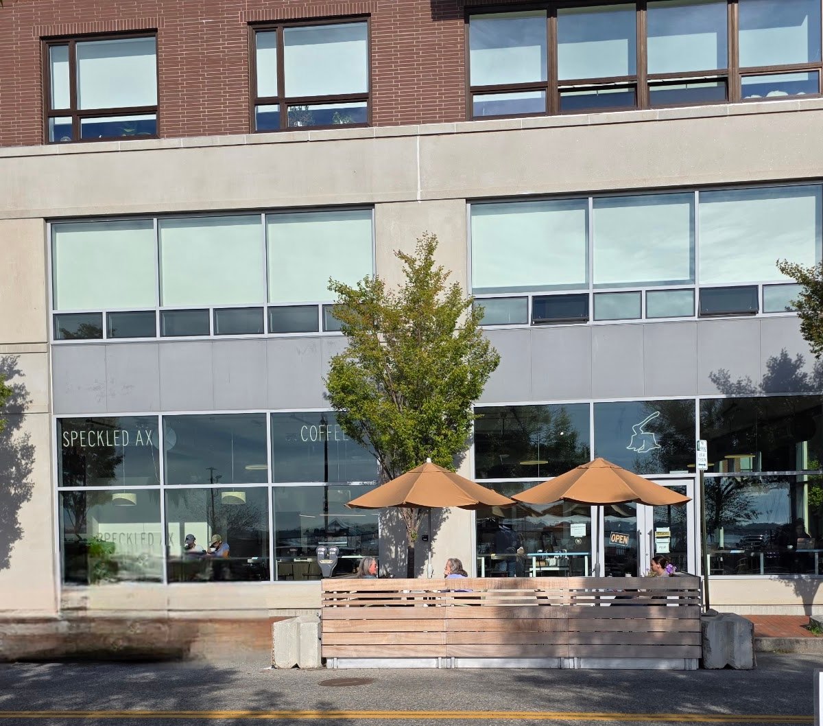 Storefront of Speckled Ax, specialty coffee shop in Portland