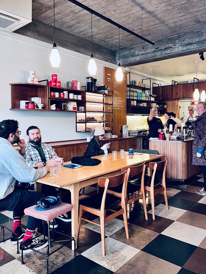 Interior of Customs, specialty coffee shop in Wellington