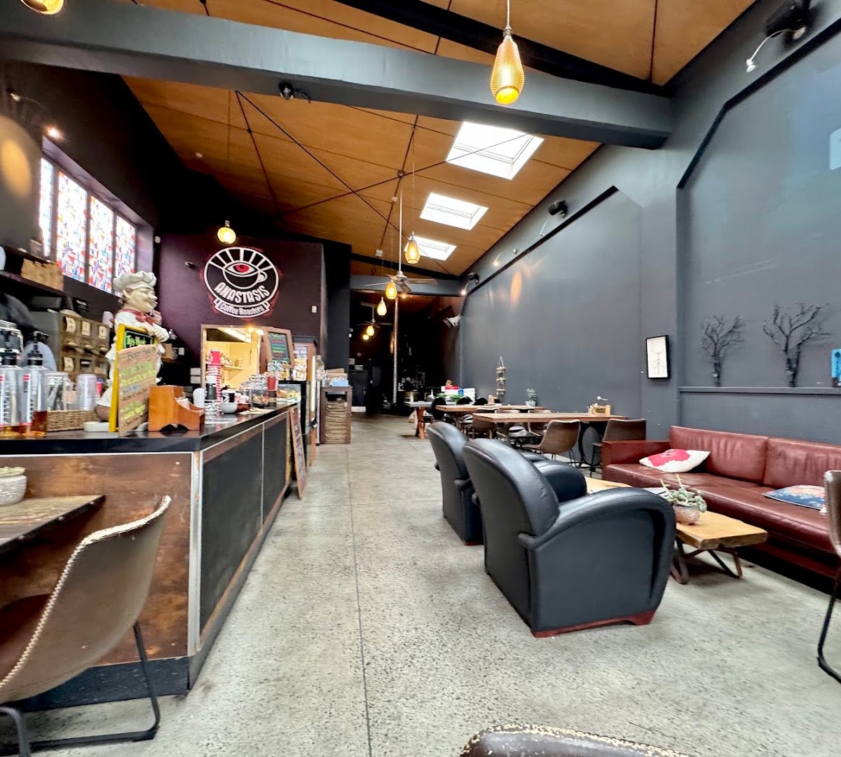 Interior of The Reaper by Anastasis, specialty coffee shop in Auckland