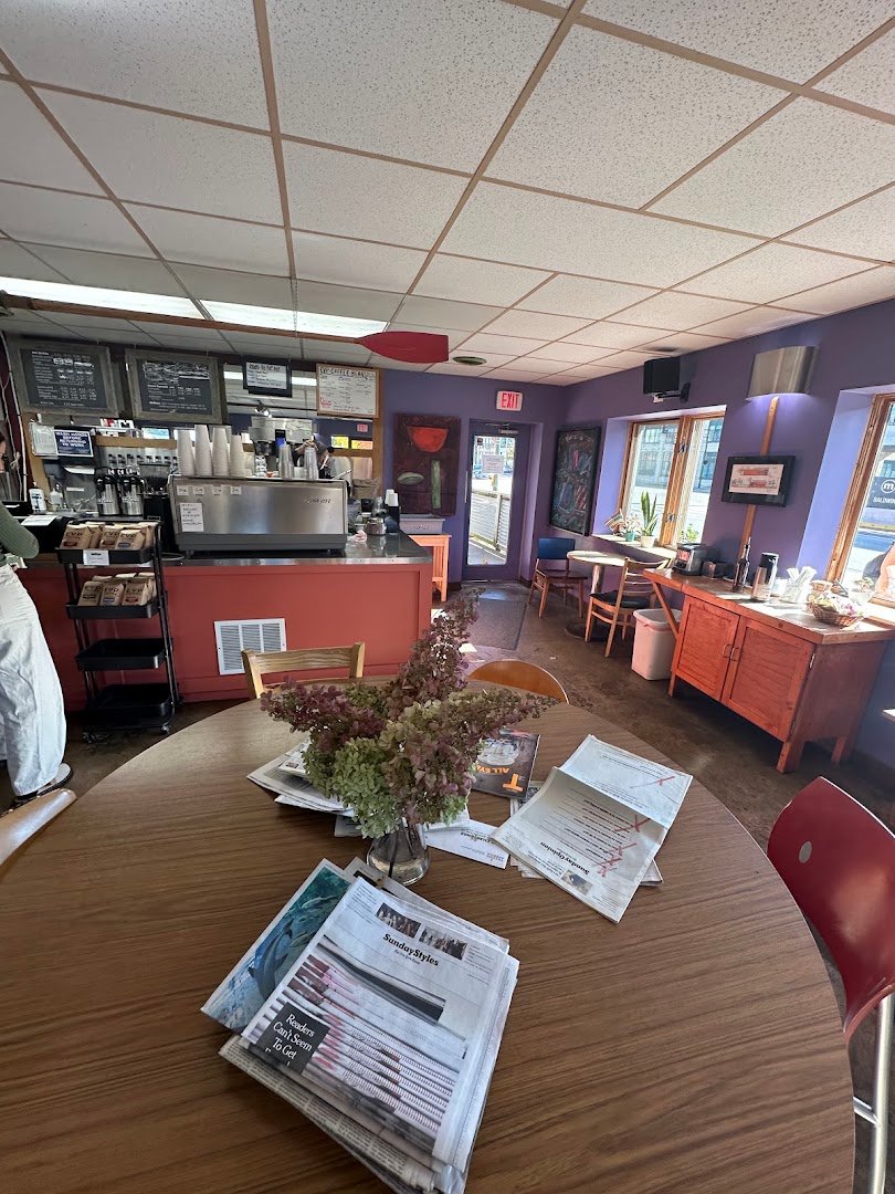 Interior of EVP Coffee East, specialty coffee shop in Madison