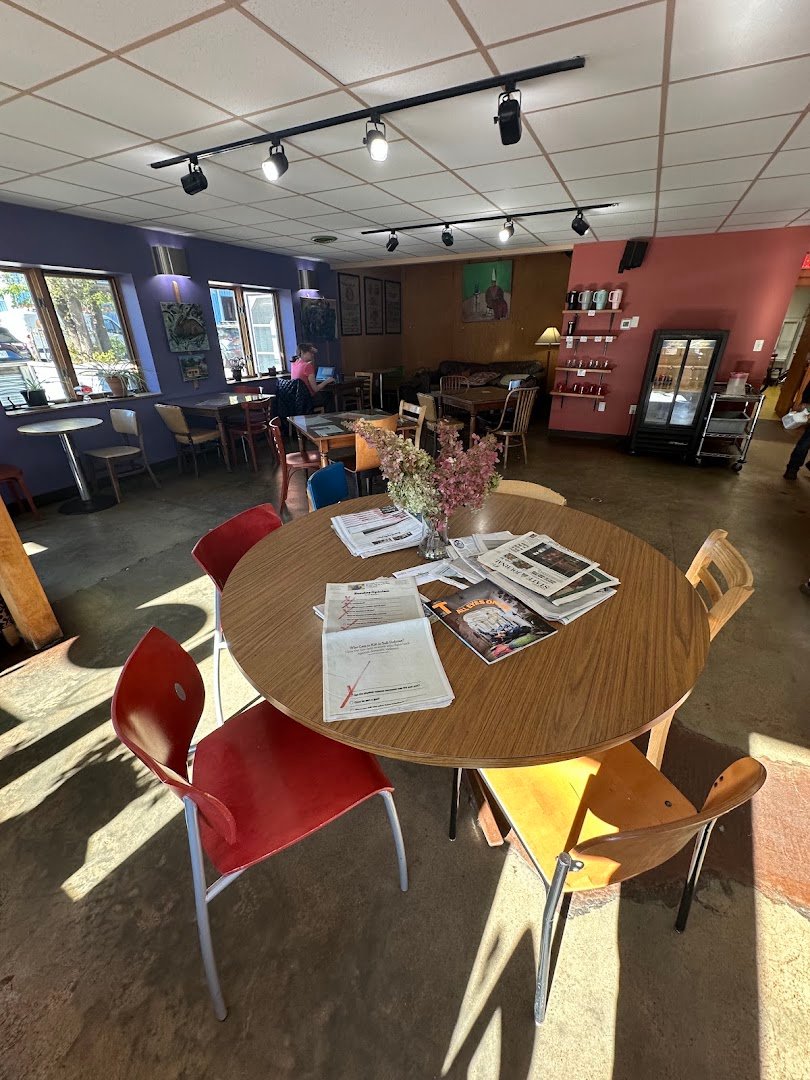 Interior of EVP Coffee East, specialty coffee shop in Madison