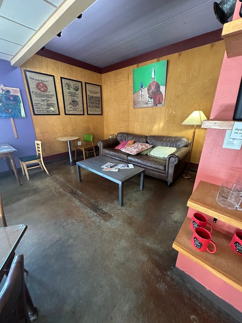 Interior of EVP Coffee East, specialty coffee shop in Madison