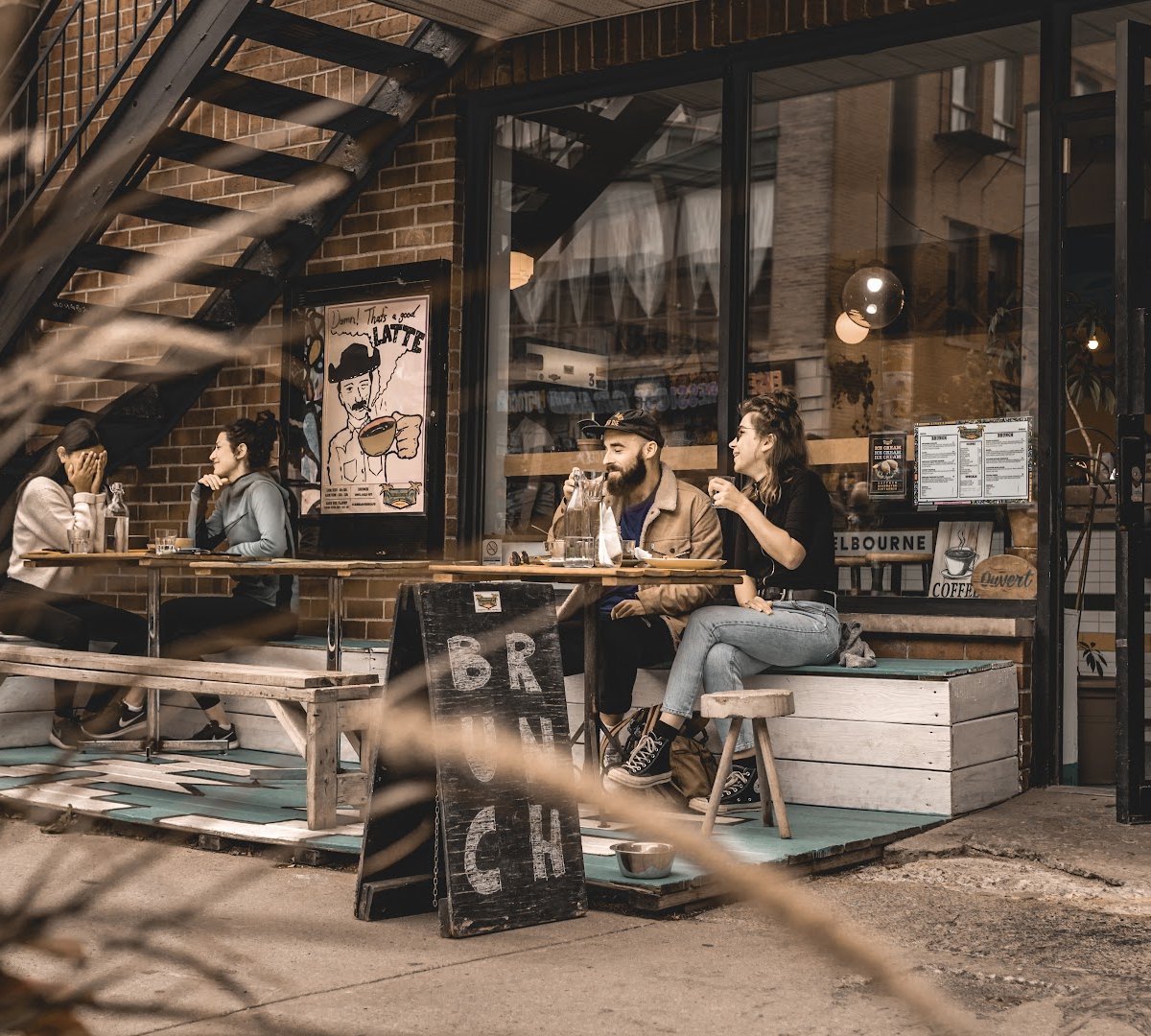 Storefront of Café Melbourne, specialty coffee shop in Montreal