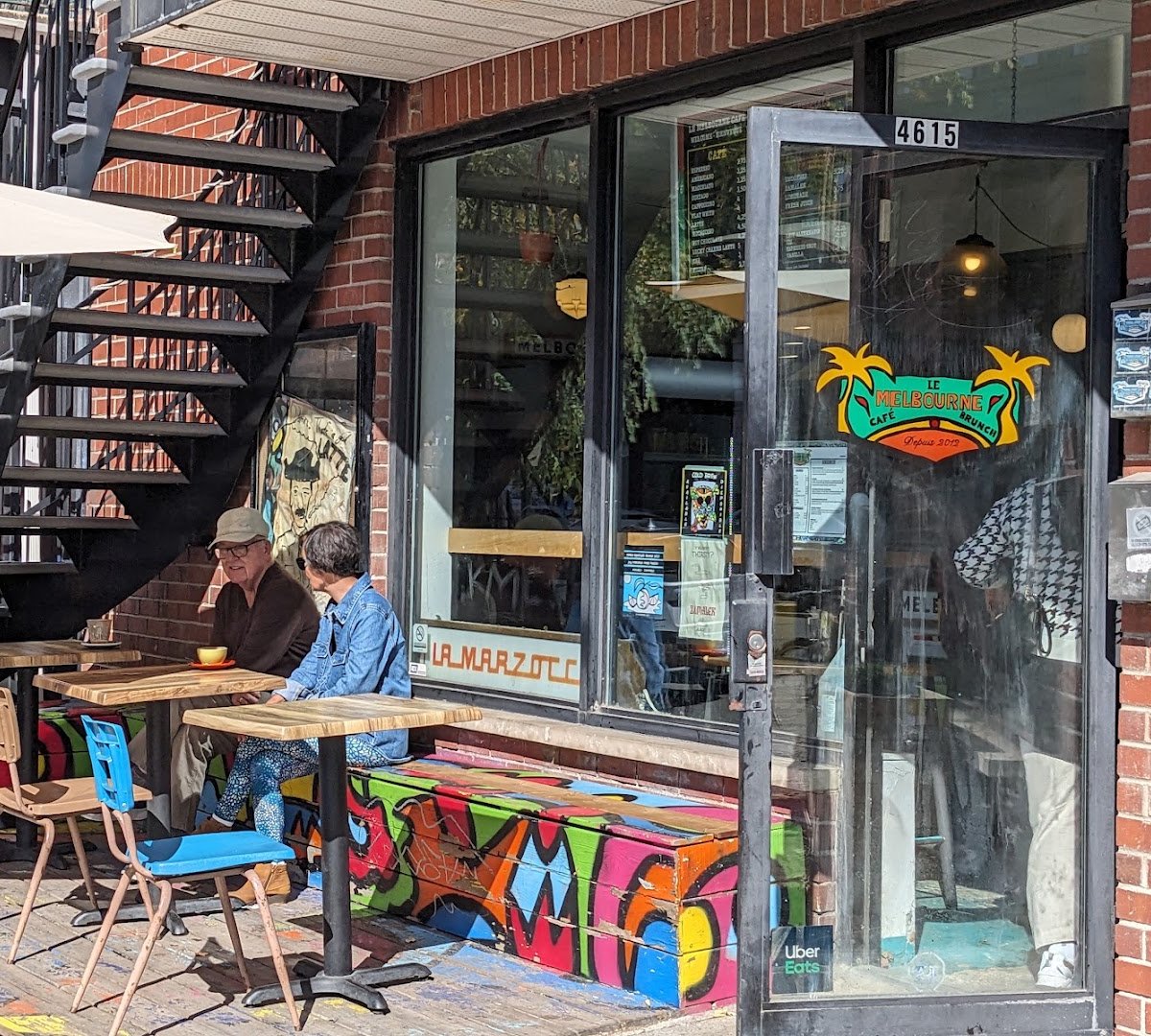 Storefront of Café Melbourne, specialty coffee shop in Montreal