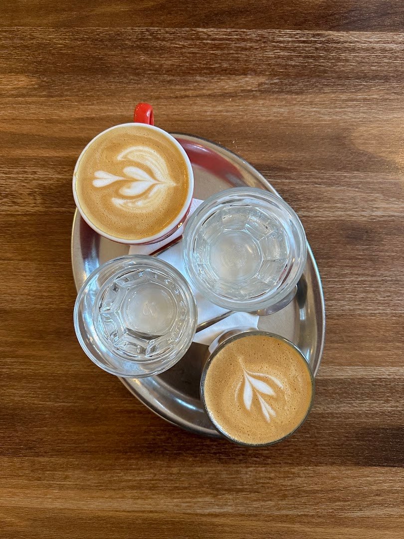 Coffee at Cafe Pod Lipami, specialty coffee shop in Prague