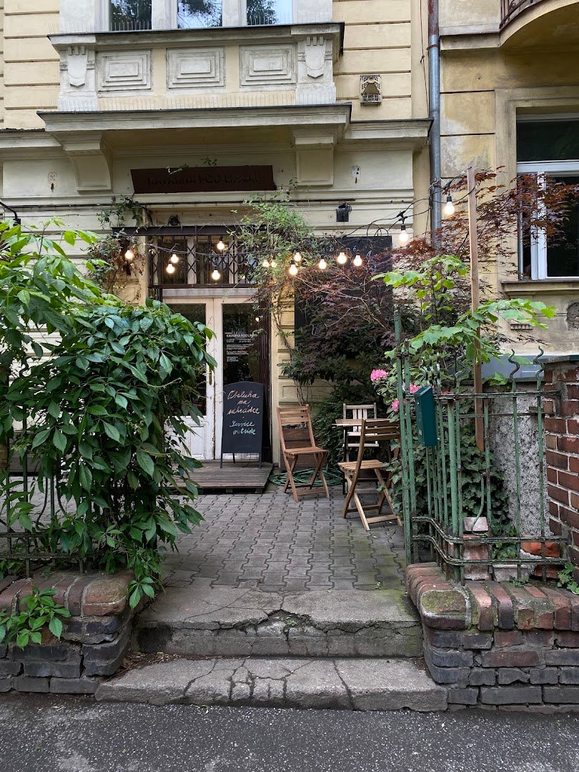 Storefront of Cafe Pod Lipami, specialty coffee shop in Prague