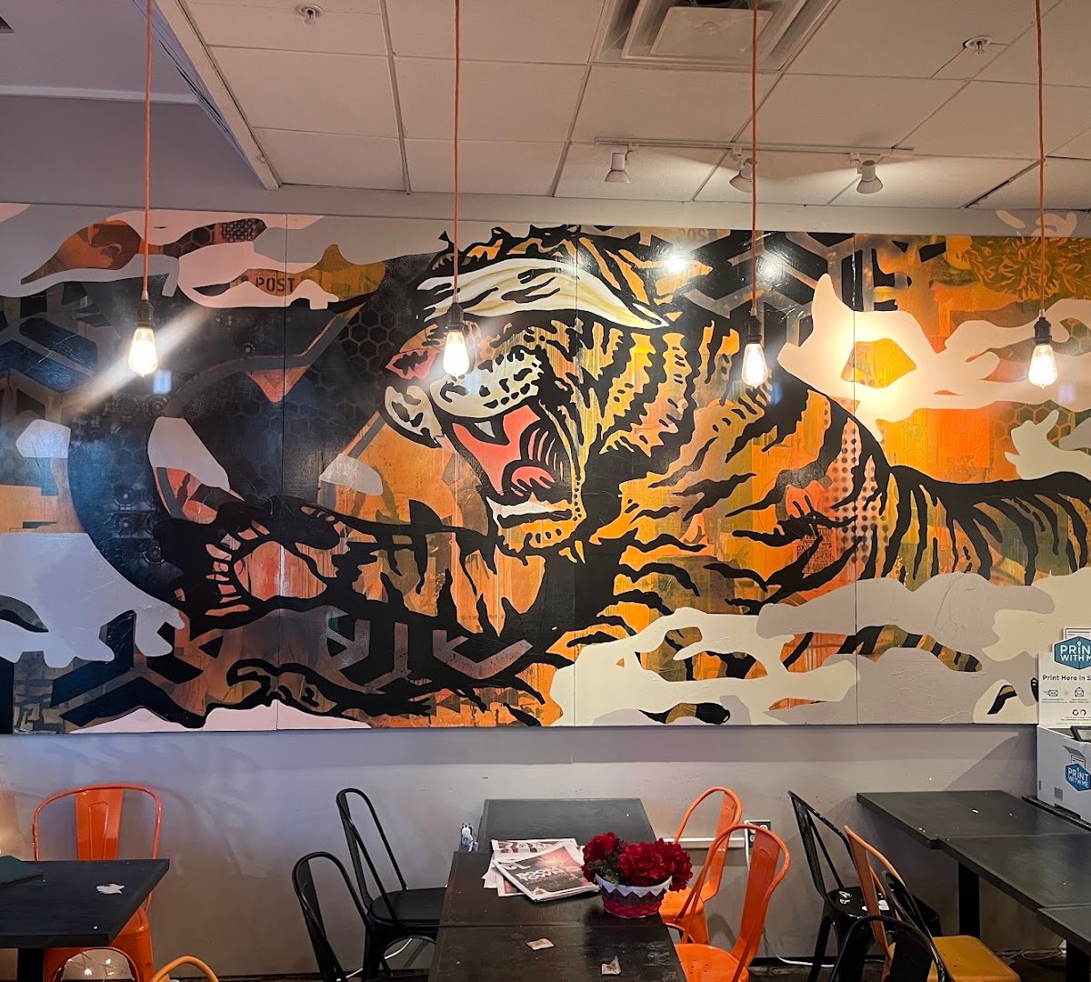 Interior of Blind Tiger Coffee Roasters, specialty coffee shop in Tampa-St. Petersburg