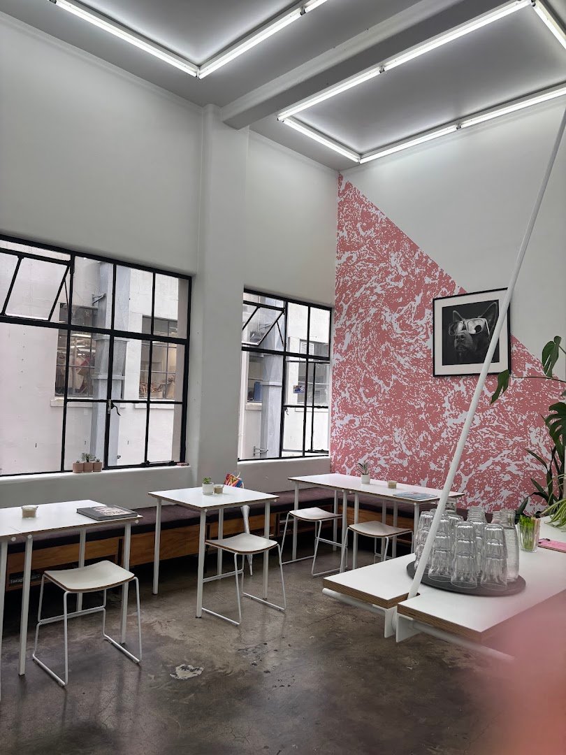 Interior of Pink Neon Sign, specialty coffee shop in Auckland
