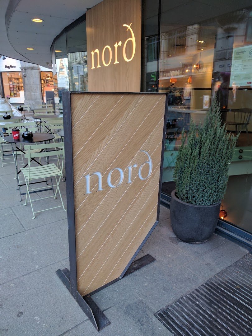 Signage at Norð Grensen, specialty coffee shop in Oslo