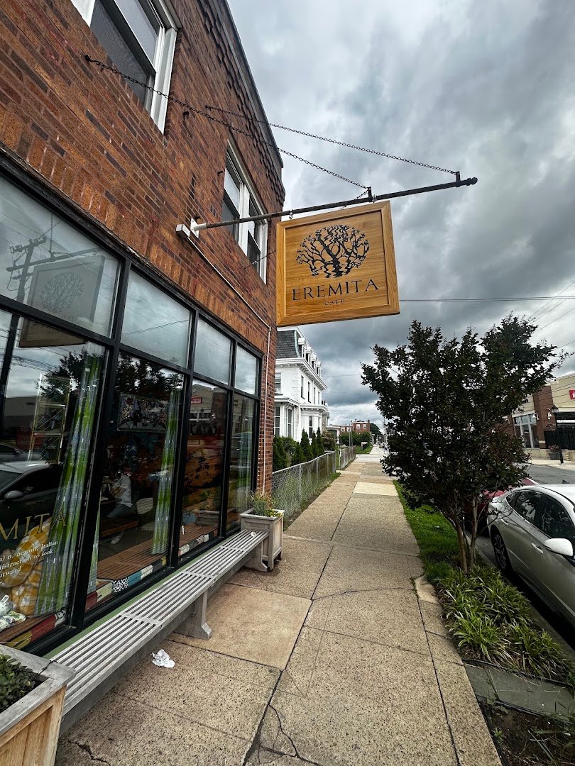 Storefront of Eremita Cafe, specialty coffee shop in Philadelphia