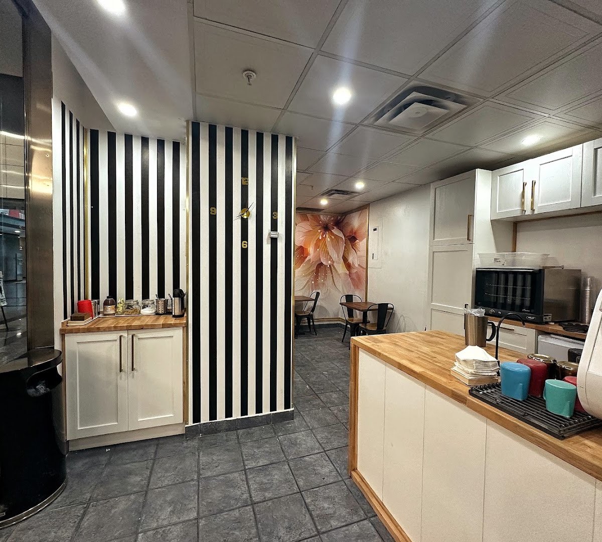 Interior of Fahrenheit Coffee, specialty coffee shop in Toronto