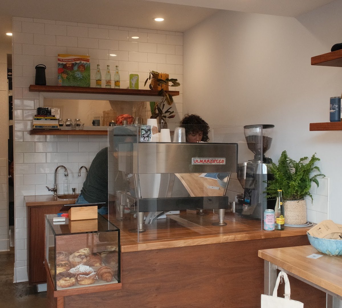 Interior of Little Joy Coffee Bar, specialty coffee shop in San Diego