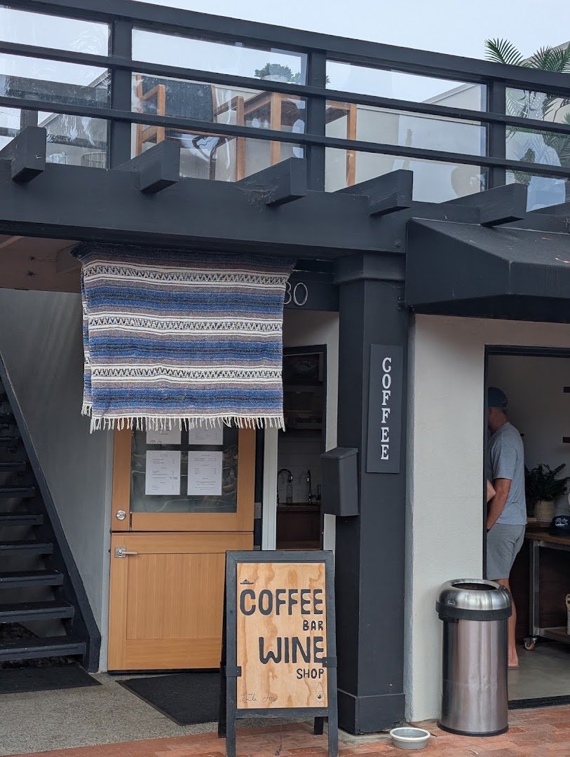 Storefront of Little Joy Coffee Bar, specialty coffee shop in San Diego
