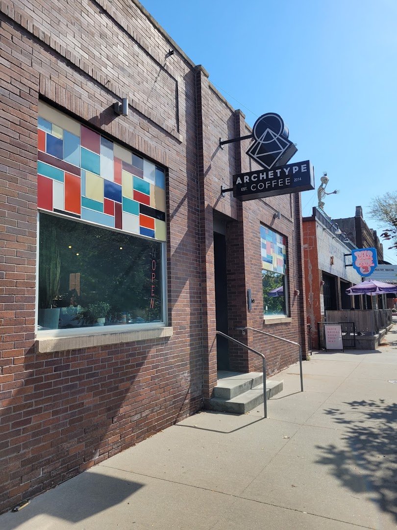 Storefront of Archetype Coffee Little Bohemia, specialty coffee shop in Omaha