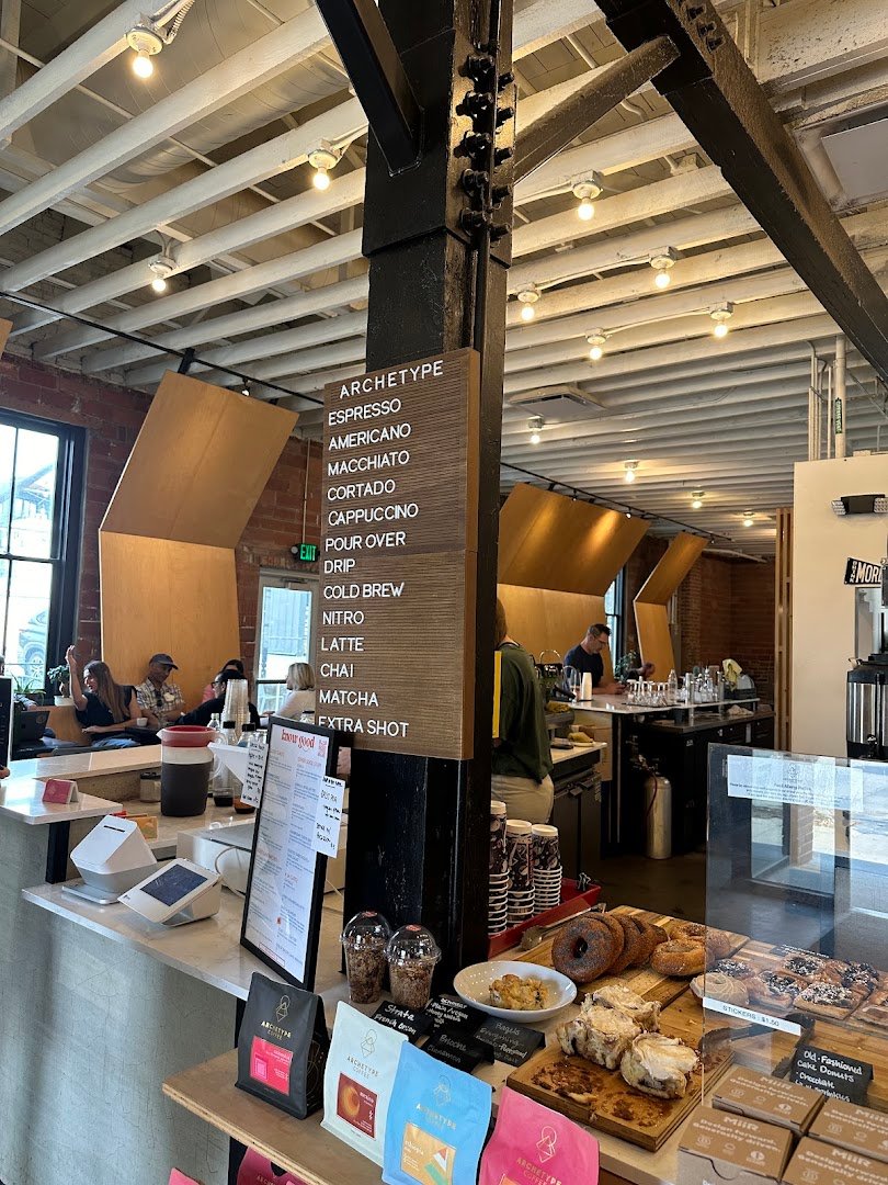 Interior of Archetype Coffee Little Bohemia, specialty coffee shop in Omaha
