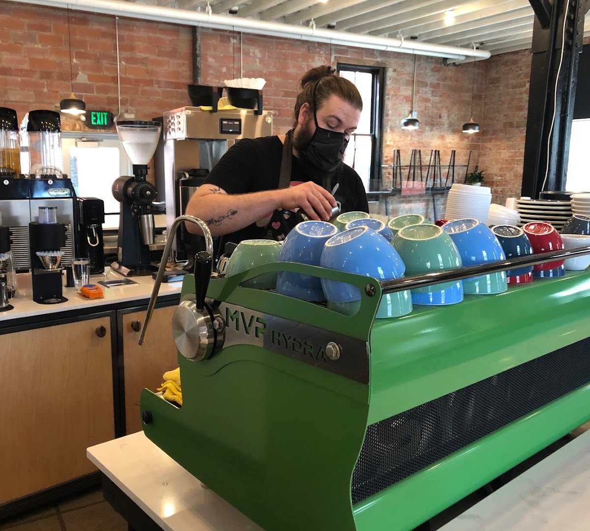 Interior of Archetype Coffee Little Bohemia, specialty coffee shop in Omaha
