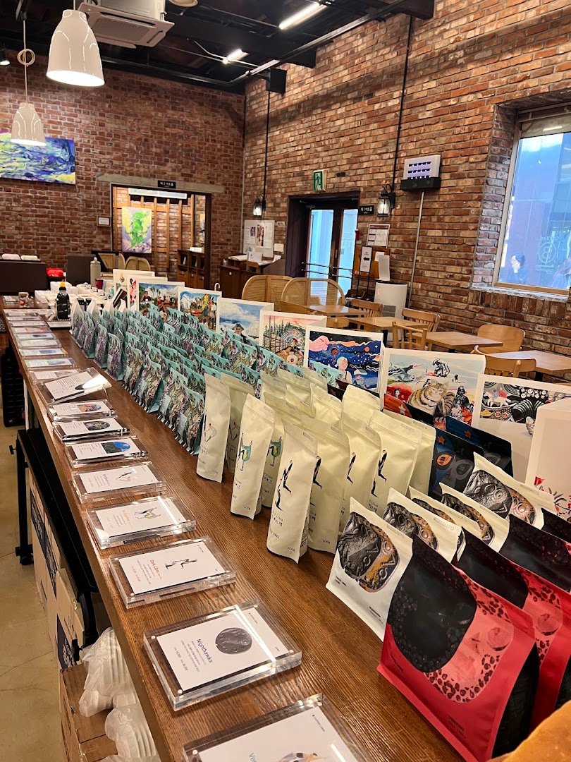 Interior of Coffee Libre, specialty coffee shop in Seoul