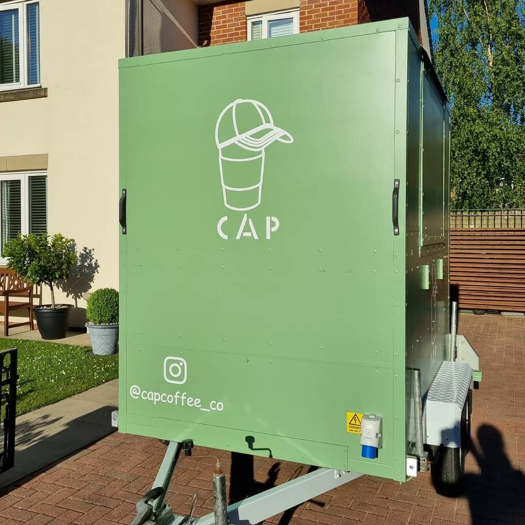 Storefront of Cap Coffee, specialty coffee shop in Manchester