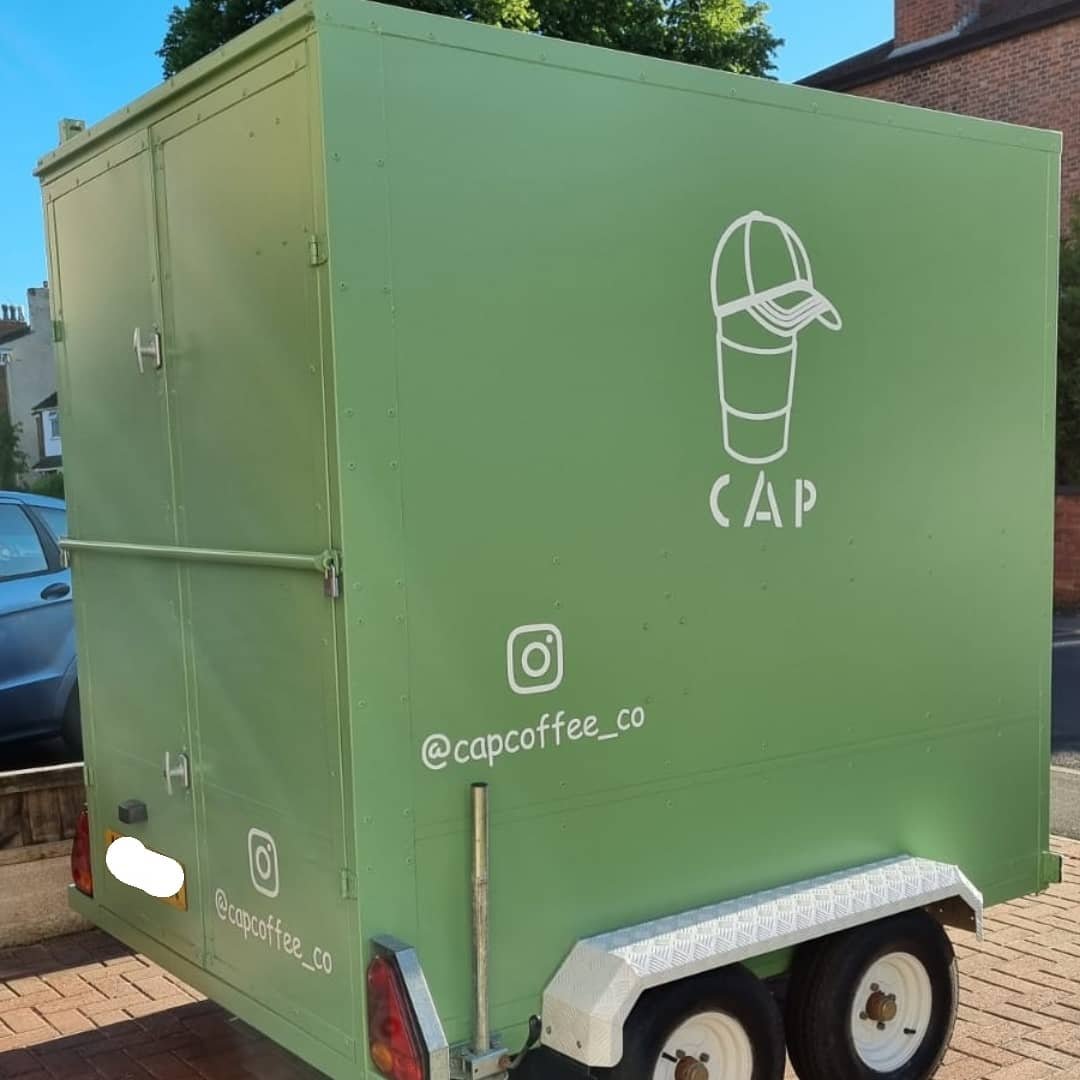 Storefront of Cap Coffee, specialty coffee shop in Manchester