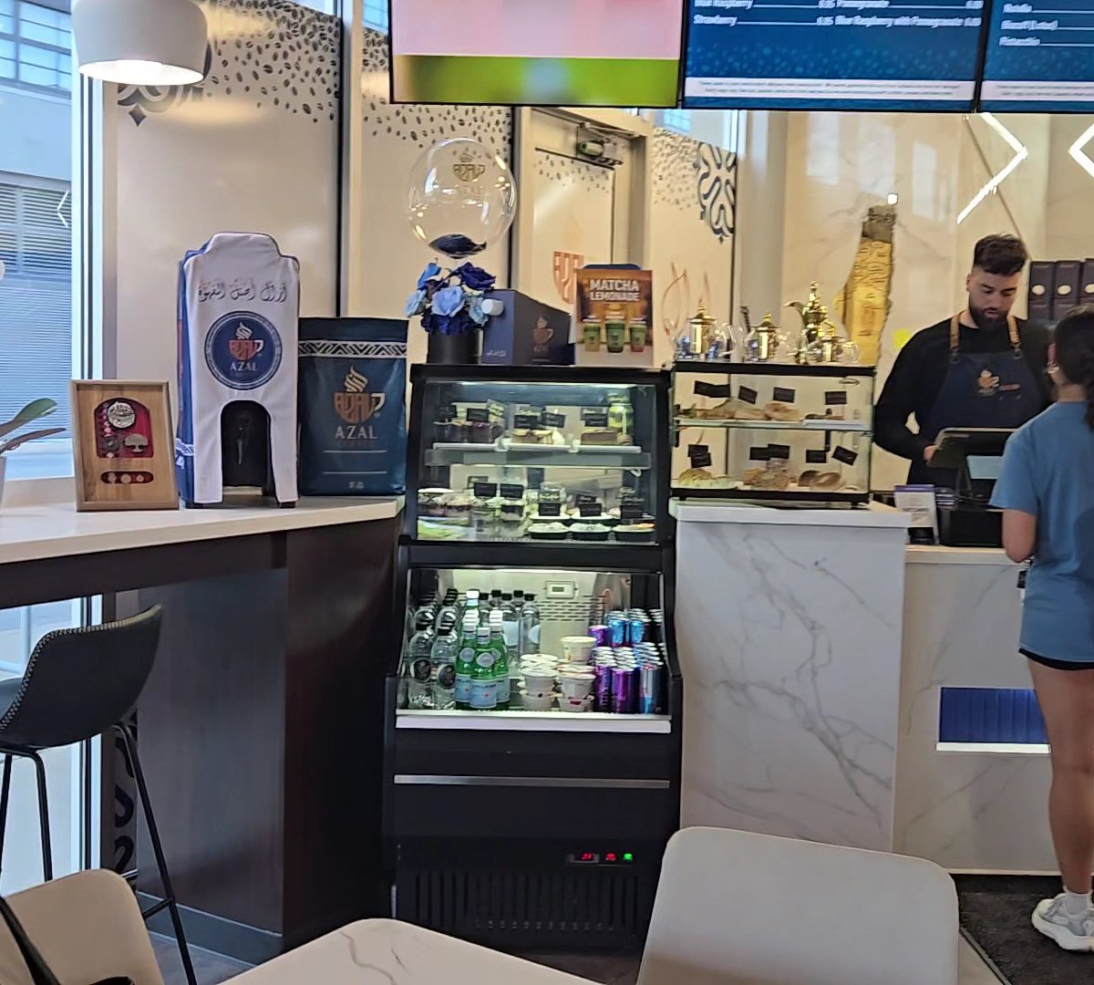 Interior of Azal Coffee, specialty coffee shop in Milwaukee