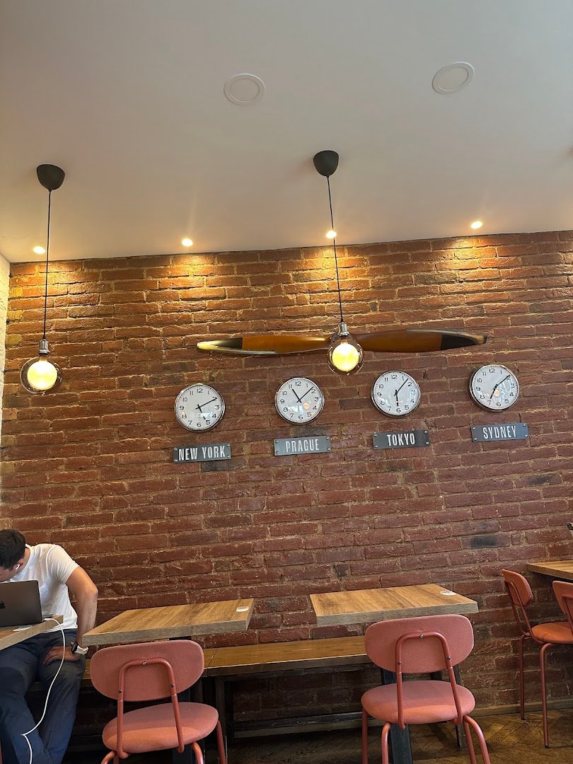 Interior of Pilot Cafe Pankrác, specialty coffee shop in Prague