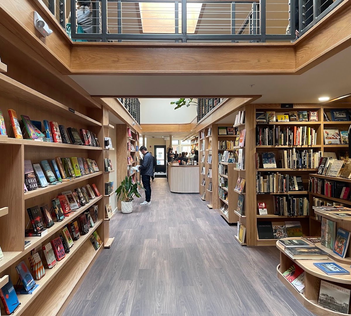Interior of Visible Voice Books, specialty coffee shop in Cleveland