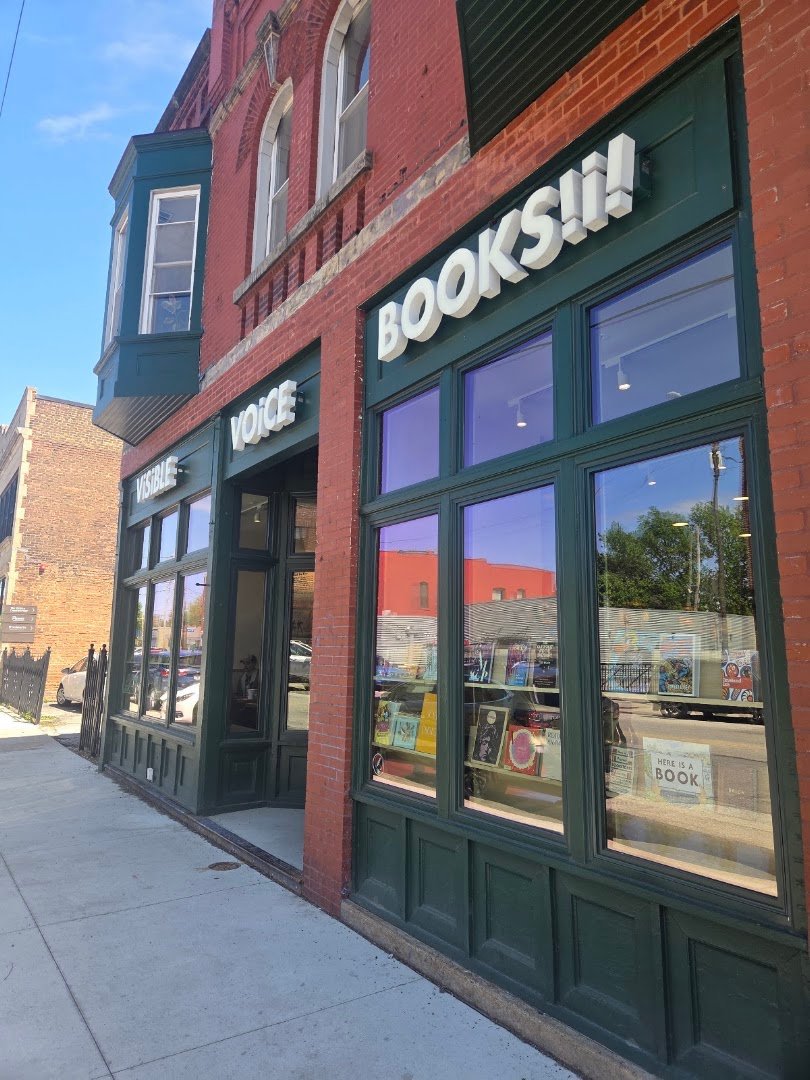 Storefront of Visible Voice Books, specialty coffee shop in Cleveland