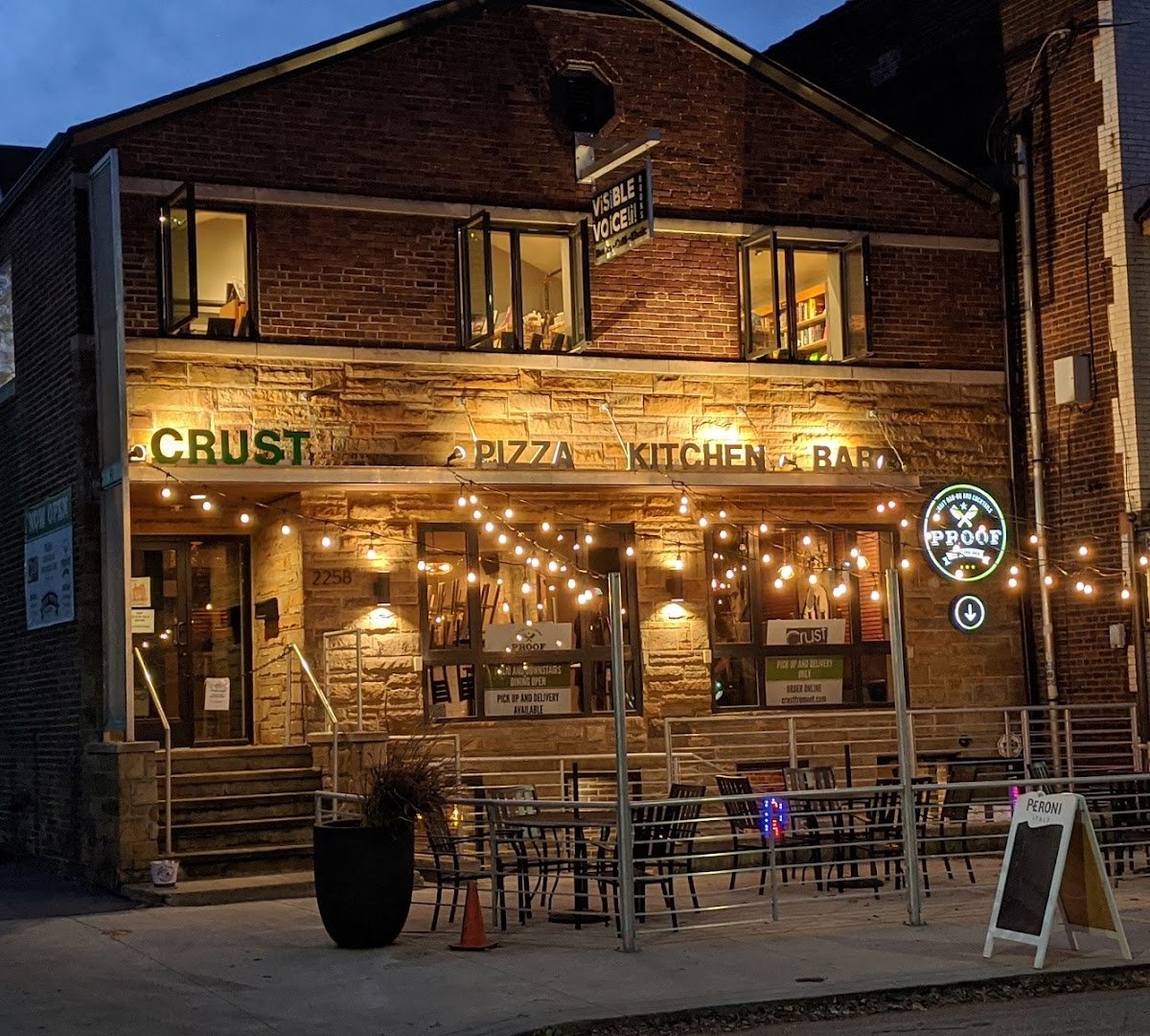 Storefront of Visible Voice Books, specialty coffee shop in Cleveland